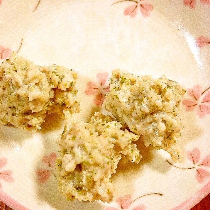 お鍋にどうぞ！　手作り鶏団子　青のり味